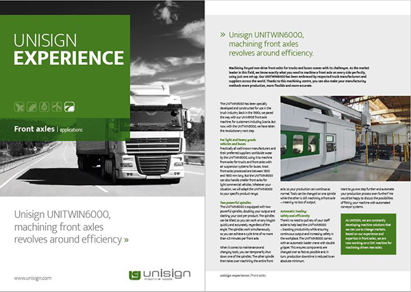 Unitwin 6000 for efficient machining of front axles