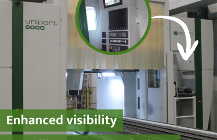 CNC gantry machines | travelling operator platform | enhanced visibility | unisign.com